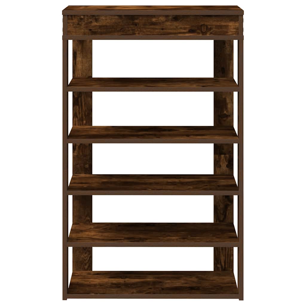 Schuhregal 60X30X98 Cm Holzwerkstoff Räuchereiche
