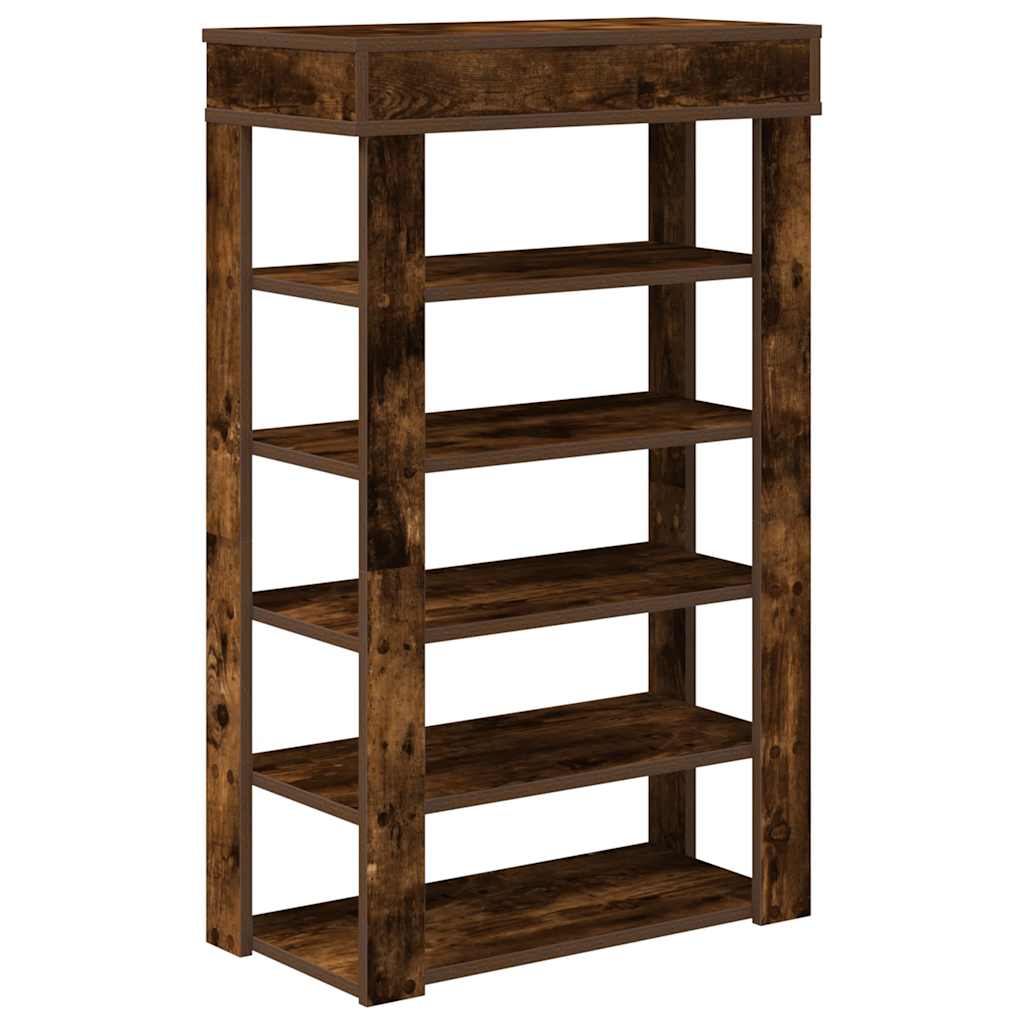 Schuhregal 60X30X98 Cm Holzwerkstoff Räuchereiche