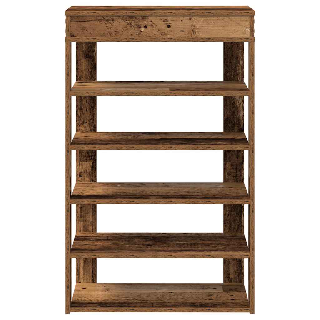 Schuhregal -Optik 60X30X98 Cm Holzwerkstoff Altholz