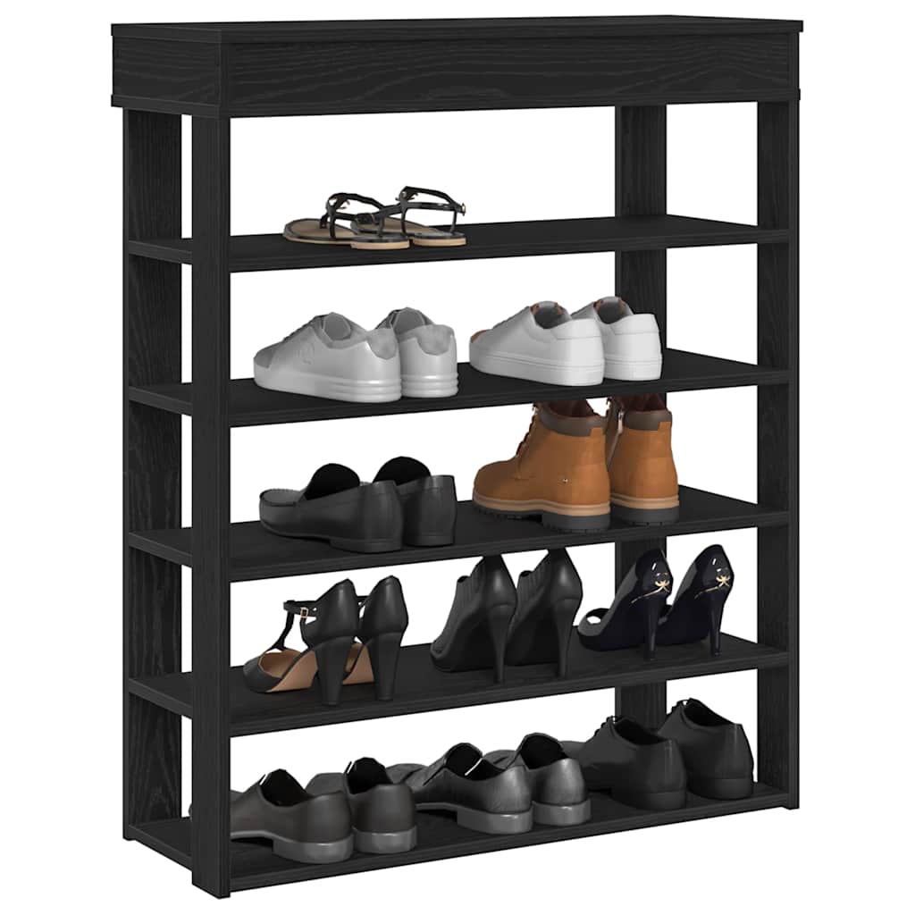 Schuhregal 60X30X98 Cm Holzwerkstoff Schwarz