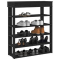 Schuhregal 60X30X98 Cm Holzwerkstoff Schwarz