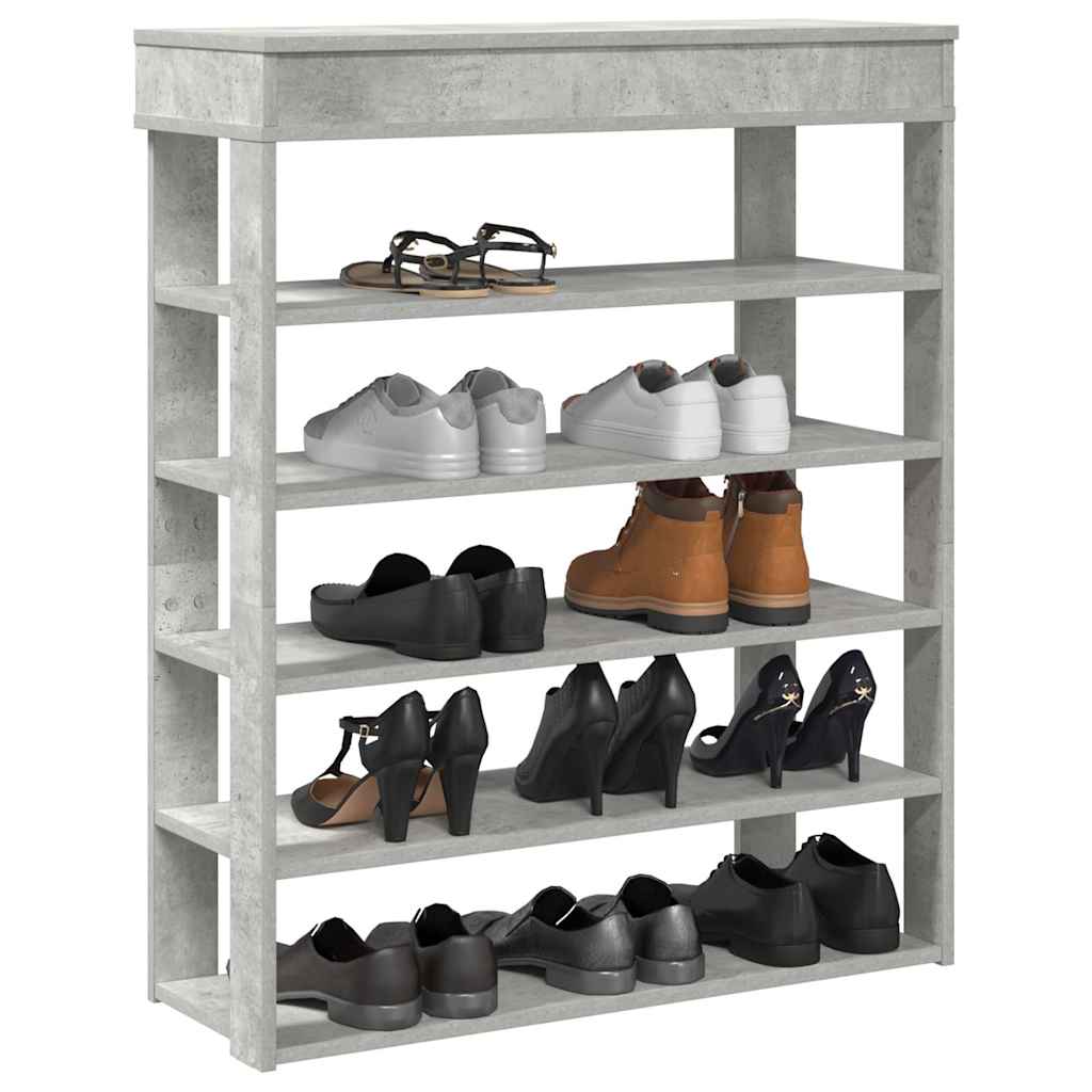 Schuhregal 60X30X98 Cm Holzwerkstoff Betongrau
