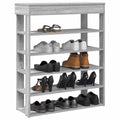 Schuhregal 60X30X98 Cm Holzwerkstoff Grau Sonoma