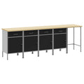 Arbeitsschrankset Mit Schubladen 5 Pcs Und Grau