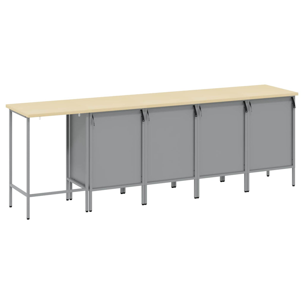 Arbeitsschrankset Mit Schubladen 5 Pcs Und Grau