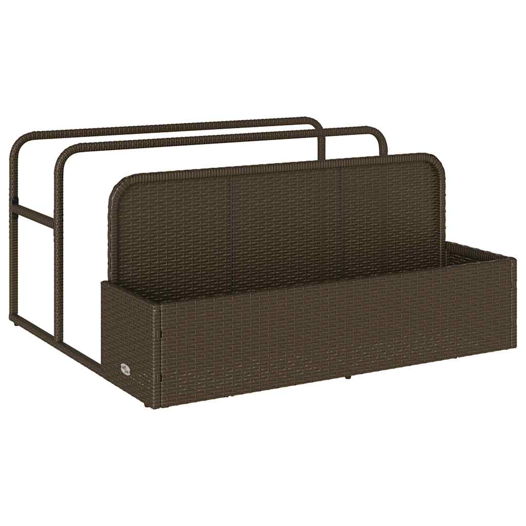 Pool Aufbewahrungsbehälter 110X100X57 Cm Poly Rattan