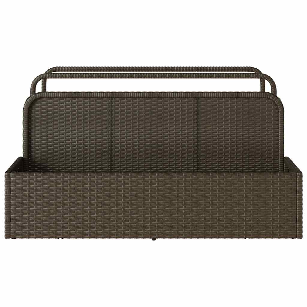 Pool Aufbewahrungsbehälter 110X100X57 Cm Poly Rattan