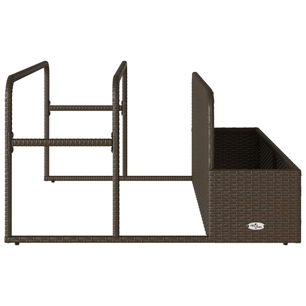 Pool Aufbewahrungsbehälter 110X100X57 Cm Poly Rattan