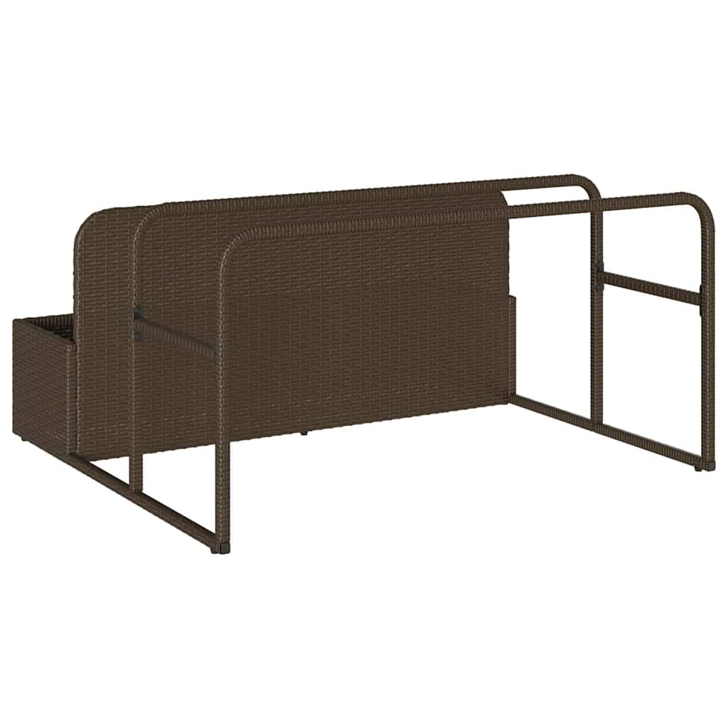 Pool Aufbewahrungsbehälter 110X100X57 Cm Poly Rattan