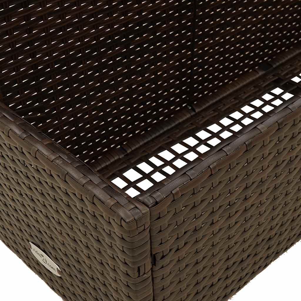 Pool Aufbewahrungsbehälter 110X100X57 Cm Poly Rattan