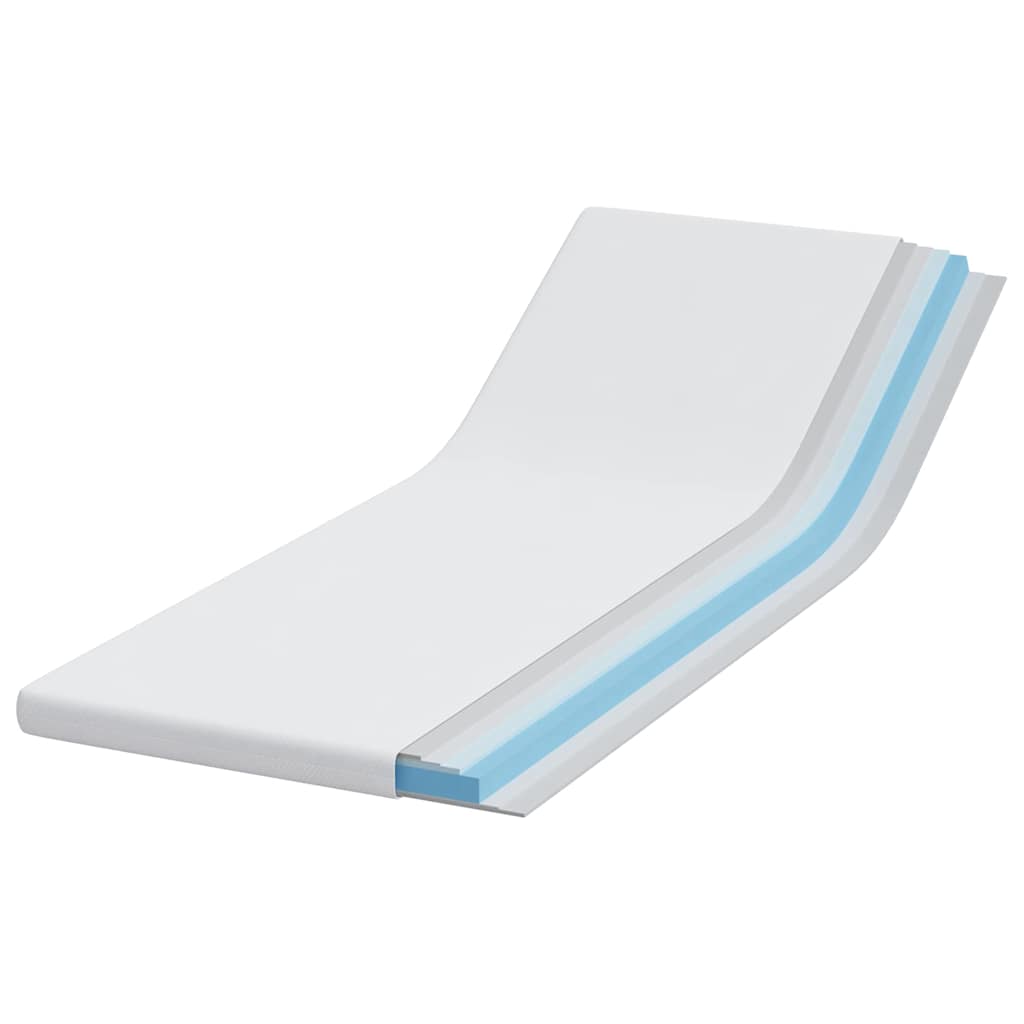 Matratzenauflage Weiß Jacquard-Stoff