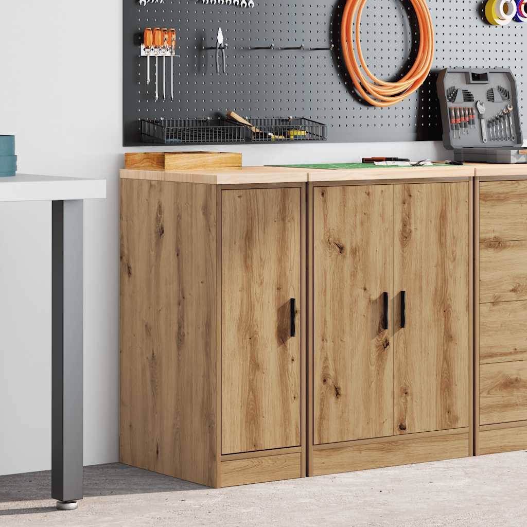 Garagen-Aufbewahrungsschrank Massivholz Kiefer Artisan-Eiche