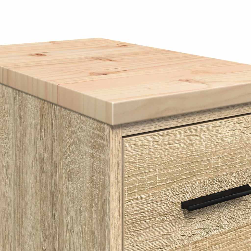 Garagen-Aufbewahrungsschrank Sonoma-Eiche Massivholz Kiefer Sonoma Eiche