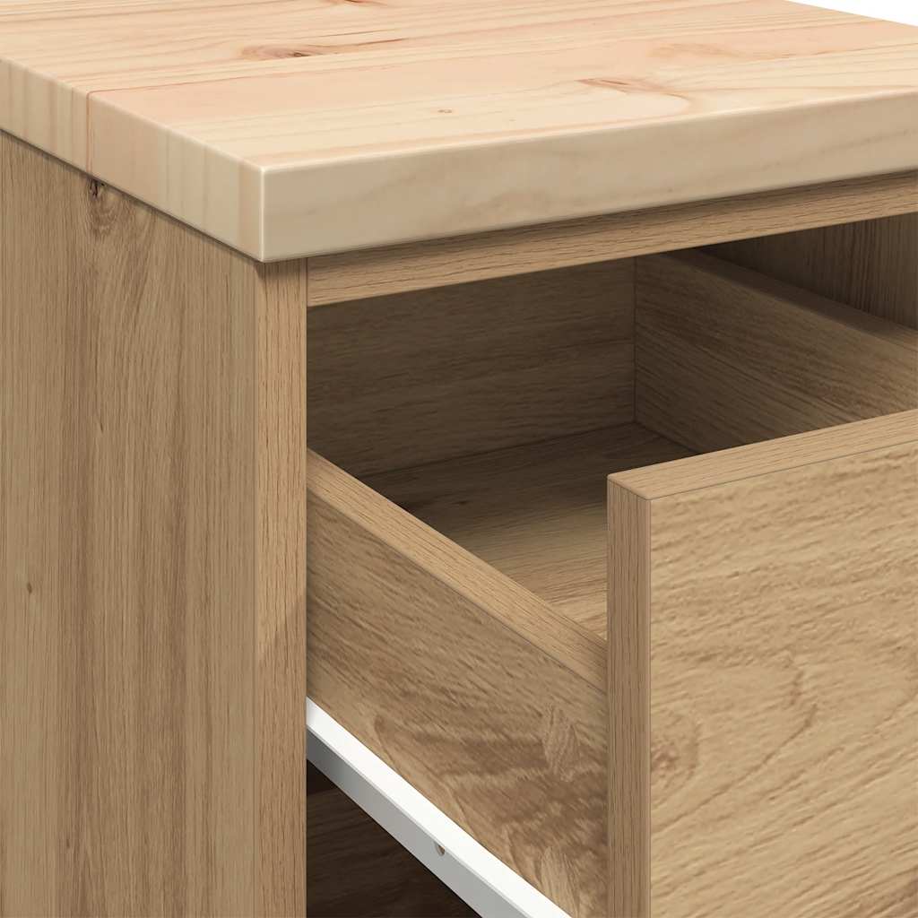 Garagen-Aufbewahrungsschrank Massivholz Kiefer Artisan-Eiche