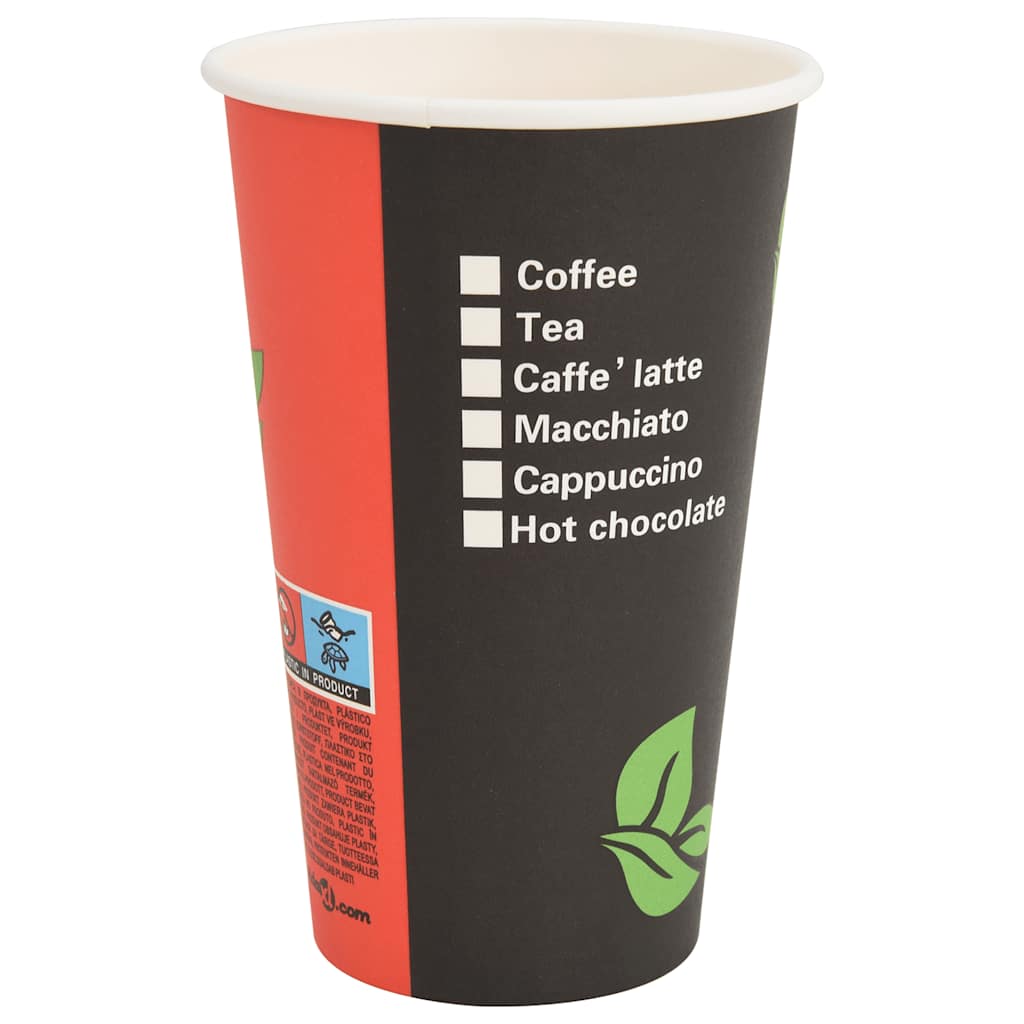 Pappbecher Mit Deckeln 1000 Stk. 16Oz 400Ml