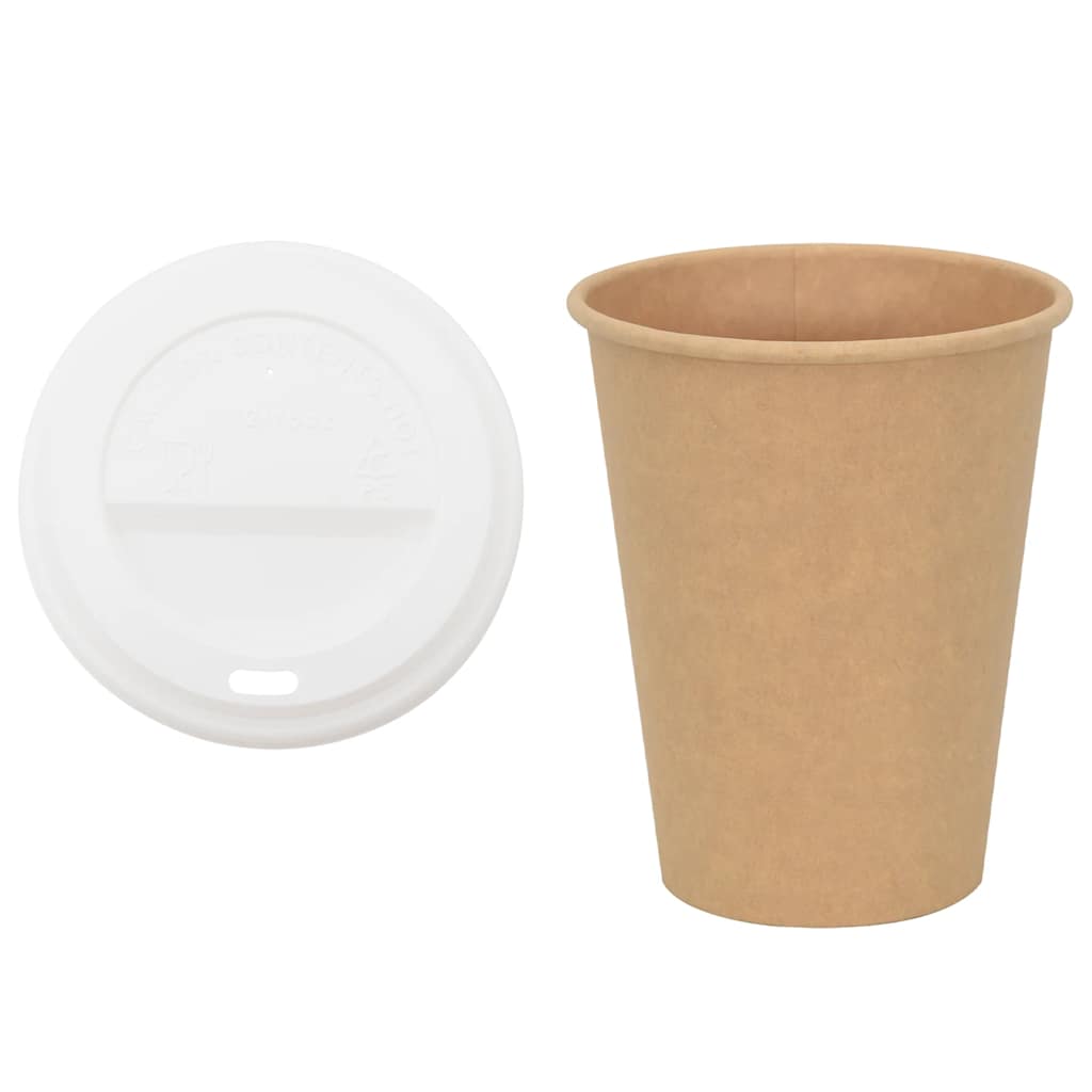 Pappbecher Mit Deckeln 1000 Stk. 12Oz 300Ml