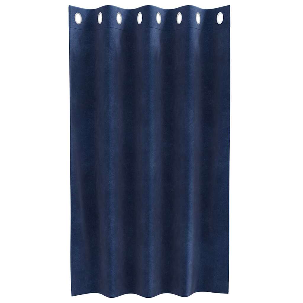 Verdunkelungsvorhänge 2 Pcs Samt Dunkelblau