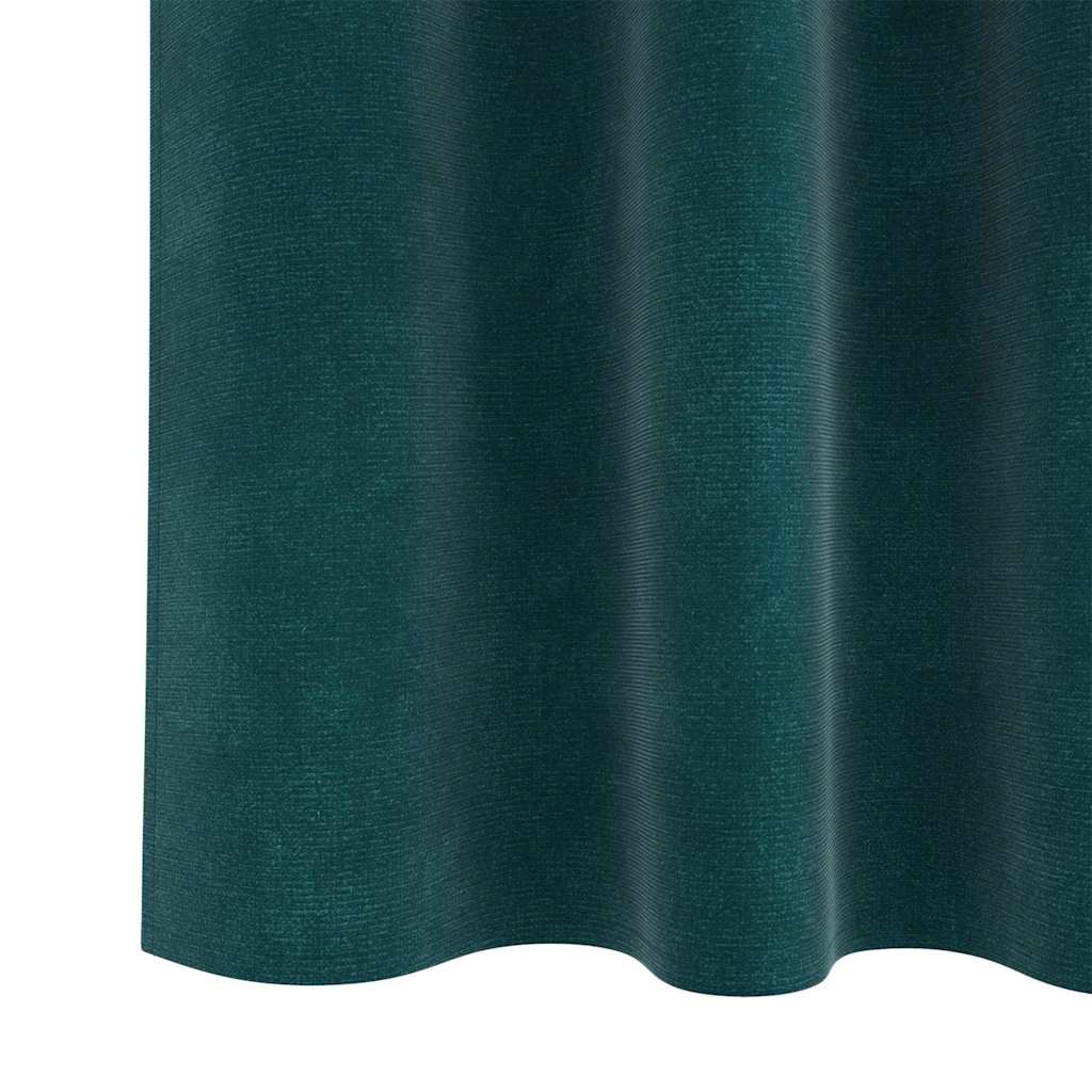 Verdunkelungsvorhänge 2 Pcs Samt Dunkelgrün