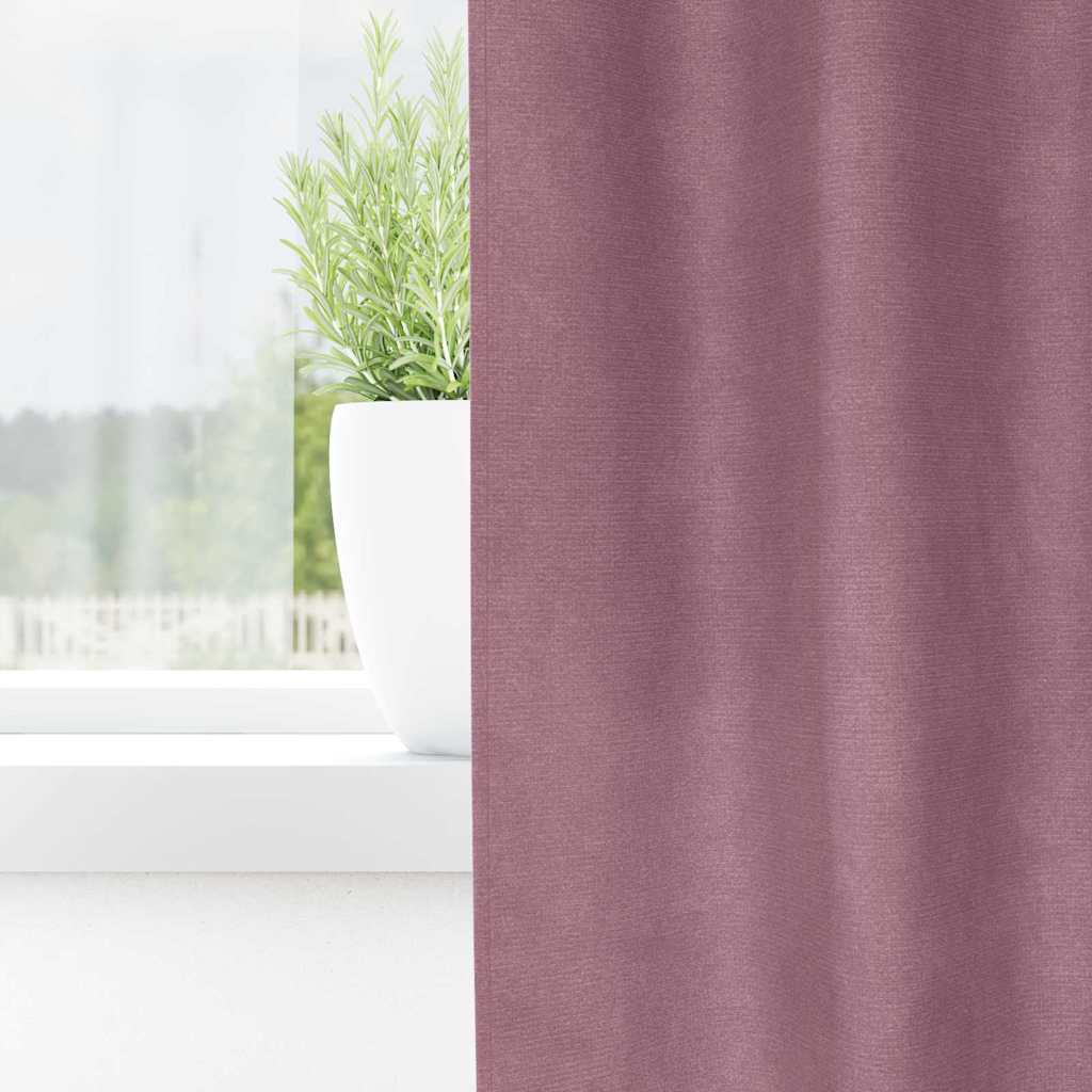 Verdunkelungsvorhänge 2 Pcs Samt Dunkelrosa