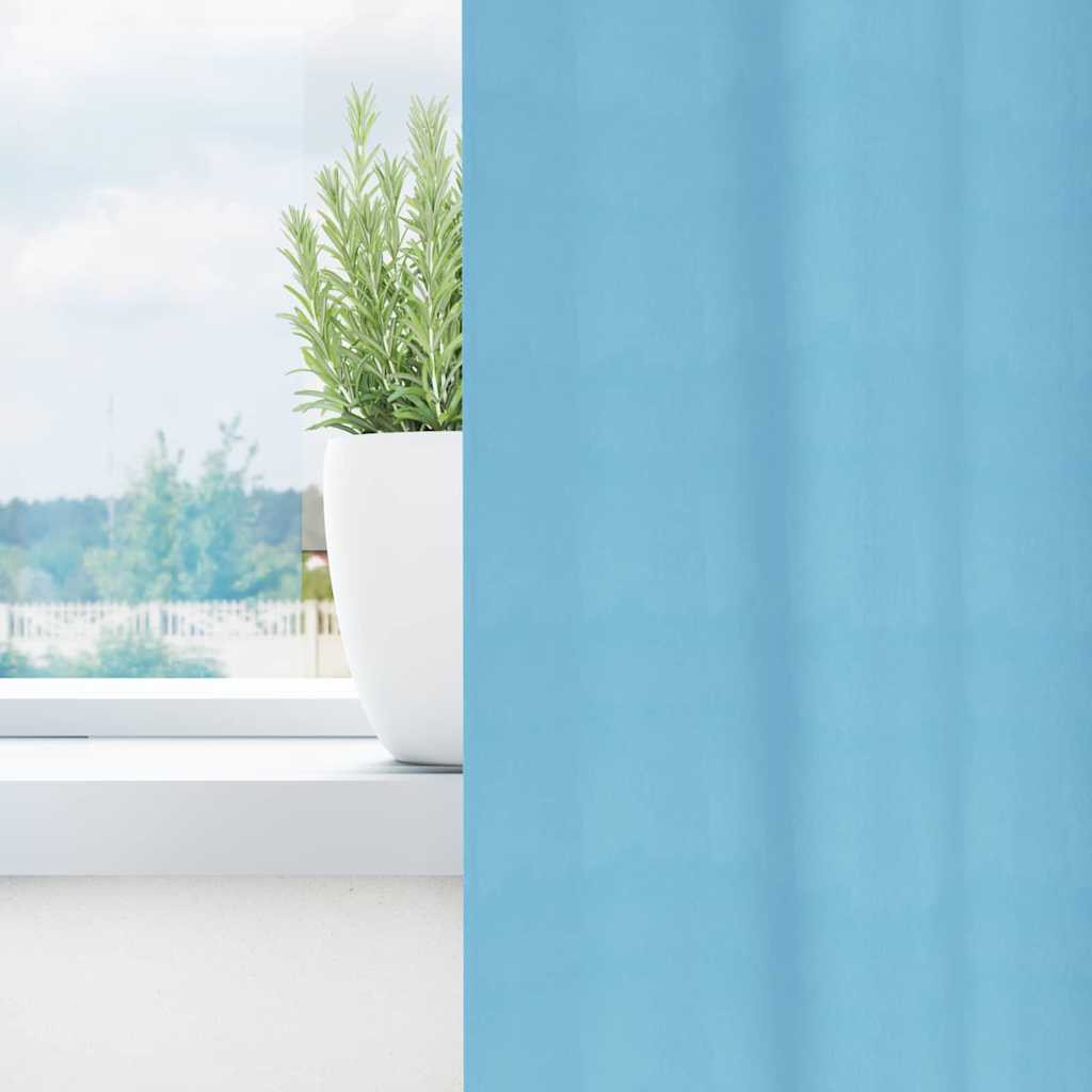 Verdunkelungs-Vorhänge Mit Ringen 2 Pcs Himmelblau 140 X Hellblau
