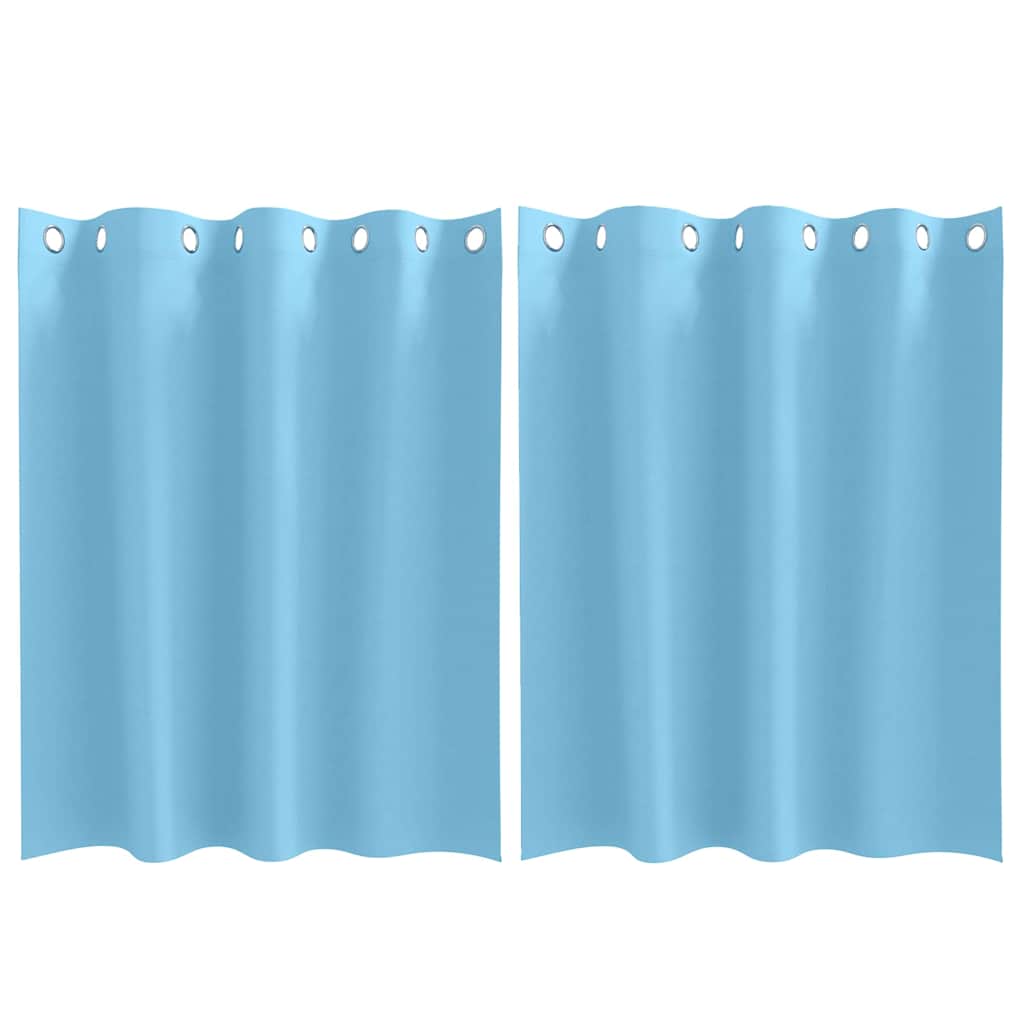 Verdunkelungs-Vorhänge Mit Ringen 2 Pcs Himmelblau 140 X Hellblau