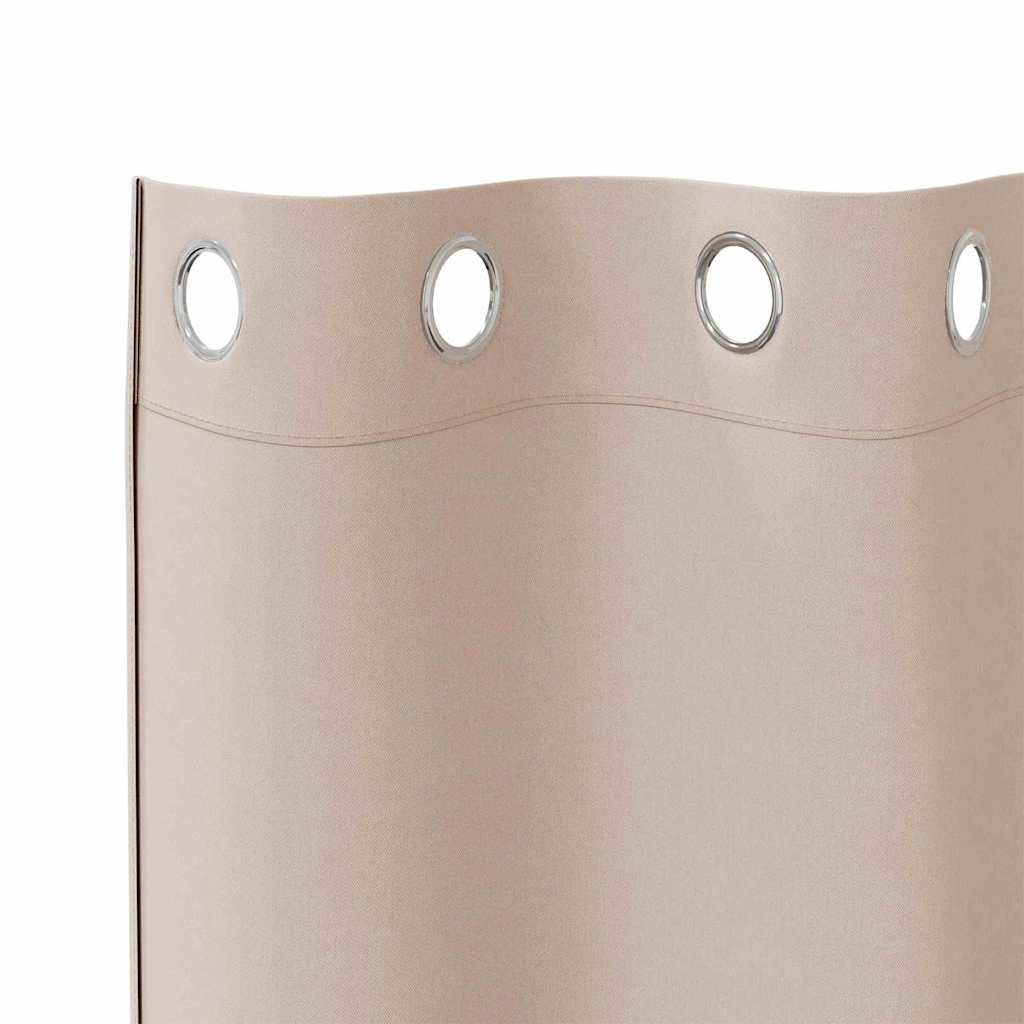Verdunkelungs-Vorhänge Mit Ringen 2 Pcs 140 X Taupe