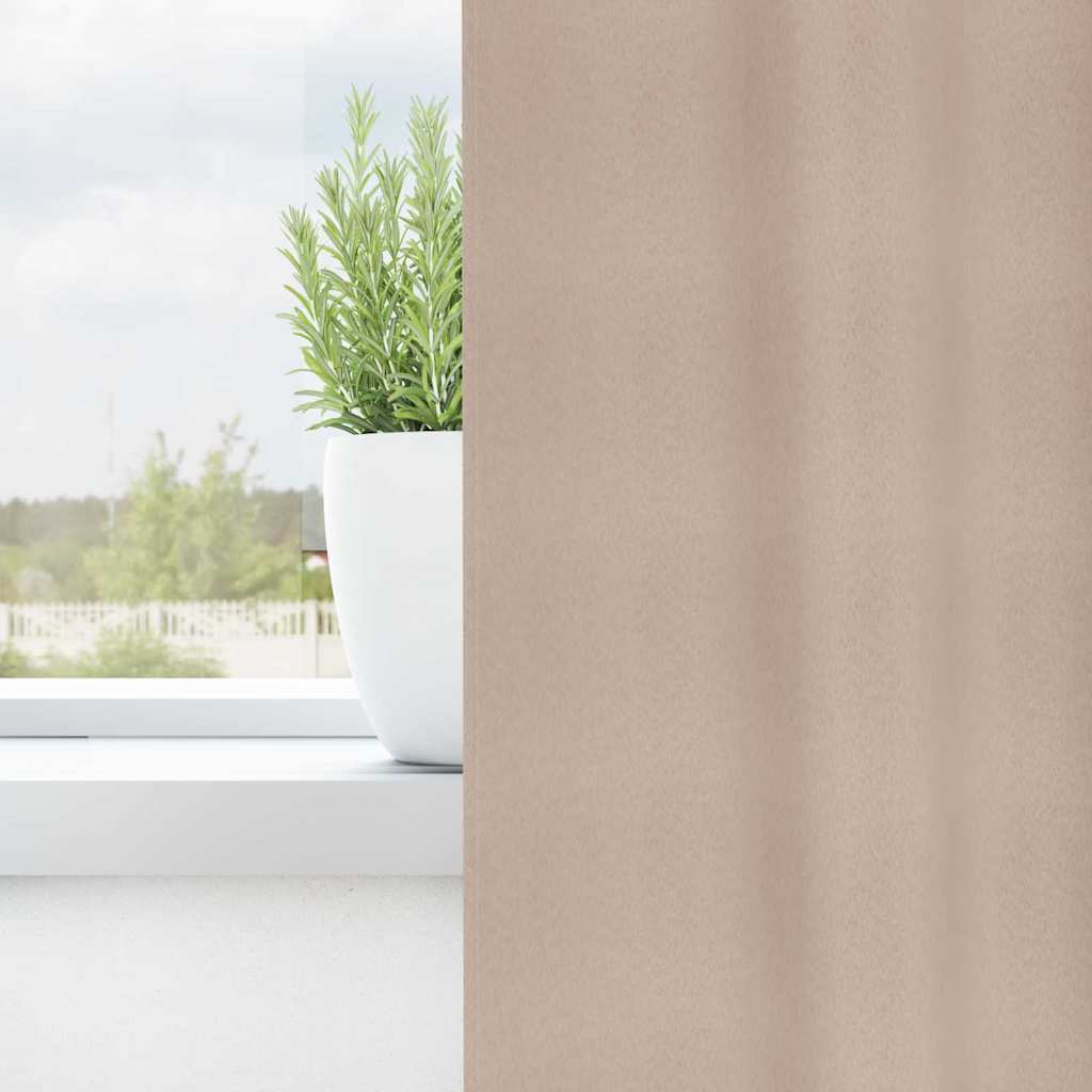 Verdunkelungs-Vorhänge Mit Ringen 2 Pcs 140 X Taupe