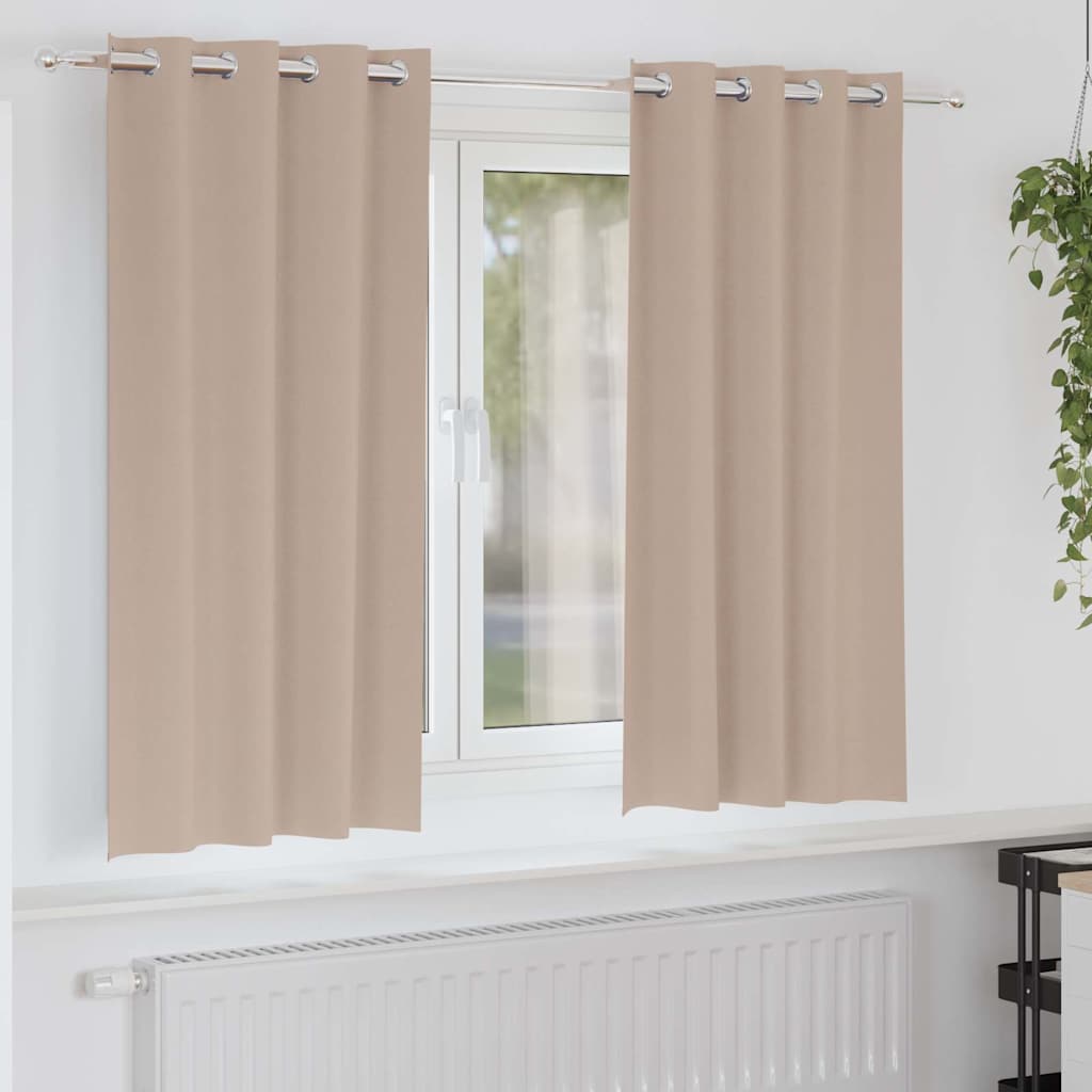 Verdunkelungs-Vorhänge Mit Ringen 2 Pcs 140 X Taupe