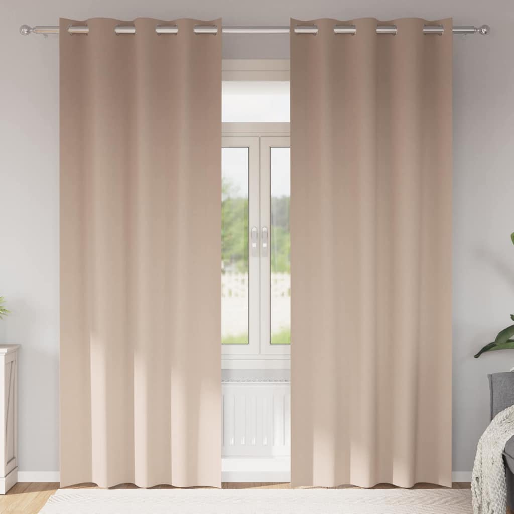 Verdunkelungs-Vorhänge Mit Ringen 2 Pcs 140 X Taupe