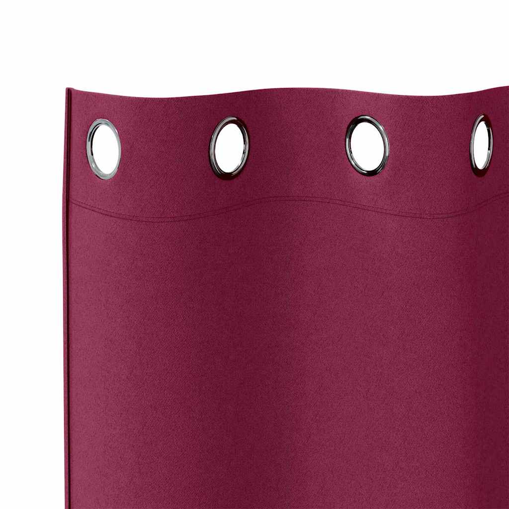 Verdunkelungs-Vorhänge Mit Ringen 2 Pcs 140 X Weinrot