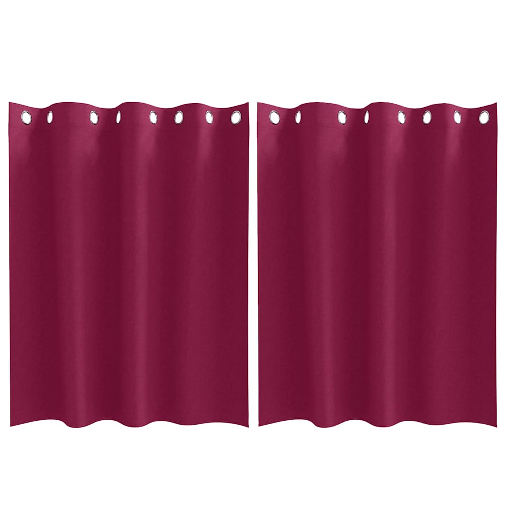 Verdunkelungs-Vorhänge Mit Ringen 2 Pcs 140 X Weinrot