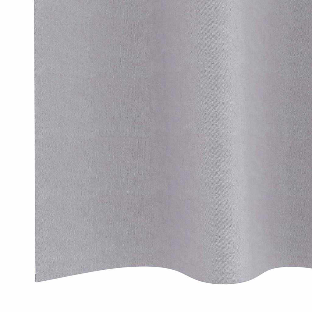 Verdunkelungs-Vorhänge Mit Ringen 2 Pcs Metallic Grau Metallgrau