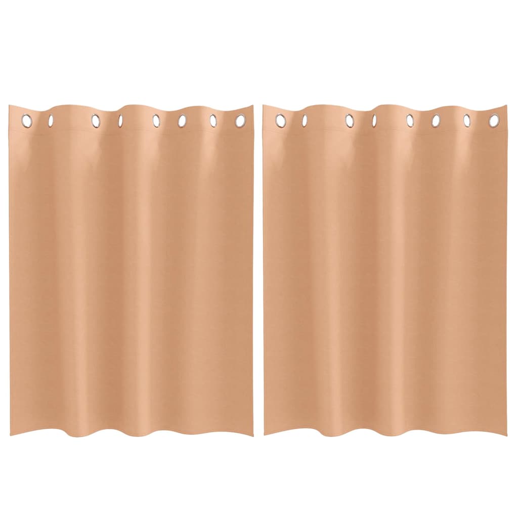 Verdunkelungs-Vorhänge Mit Ringen 2 Pcs 140 X Hellbraun