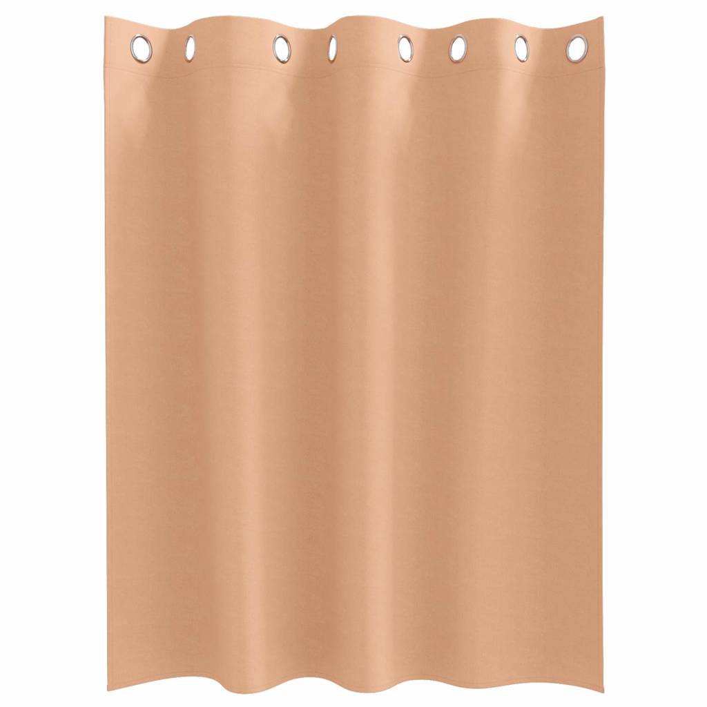 Verdunkelungs-Vorhänge Mit Ringen 2 Pcs 140 X Hellbraun