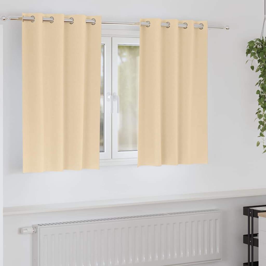 Verdunkelungs-Vorhänge Mit Ringen 2 Pcs 140 X Creme
