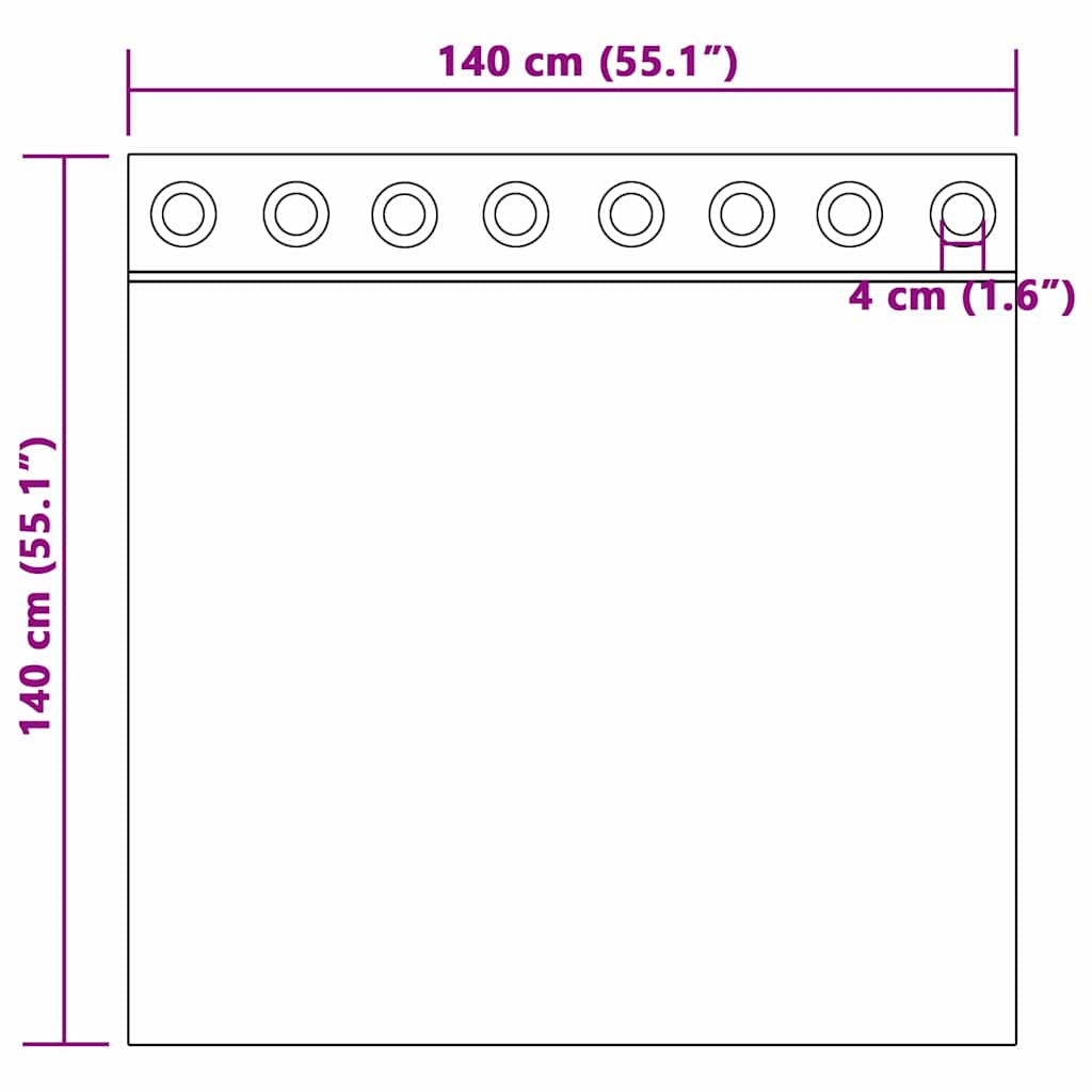 Verdunkelungs-Vorhänge Mit Ringen 2 Pcs 140 X Creme