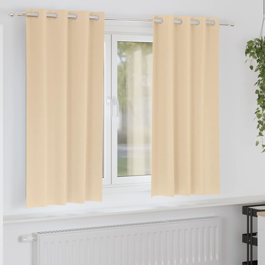Verdunkelungs-Vorhänge Mit Ringen 2 Pcs 140 X Creme