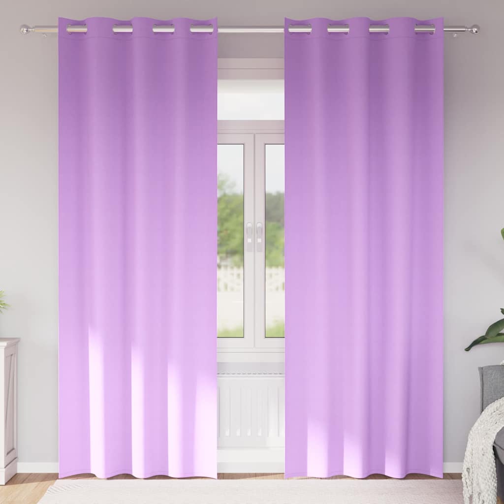 Verdunkelungs-Vorhänge Mit Ringen 2 Pcs 140 X Lila