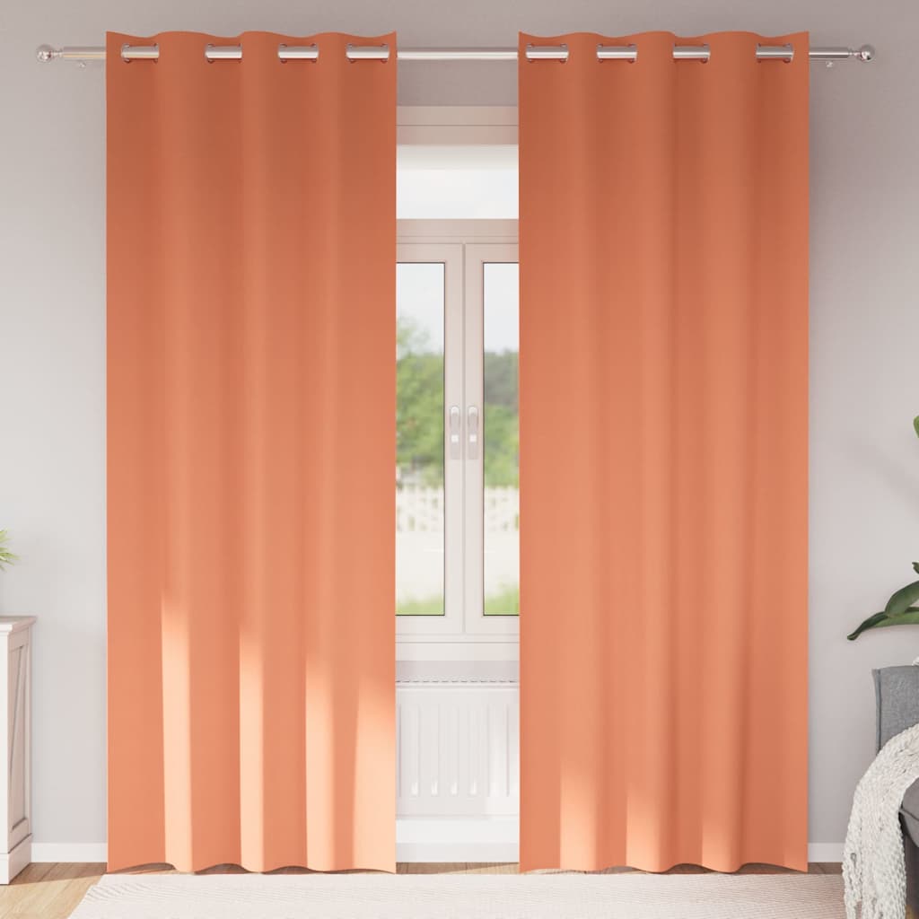 Verdunkelungs-Vorhänge Mit Ringen 2 Pcs 140 X Terrakotta
