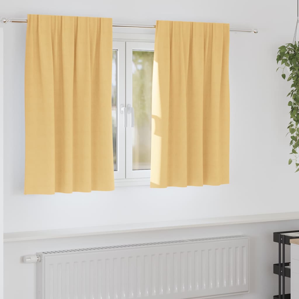 Verdunkelungs-Vorhänge Mit Ringen 2 Pcs 140 X Beige