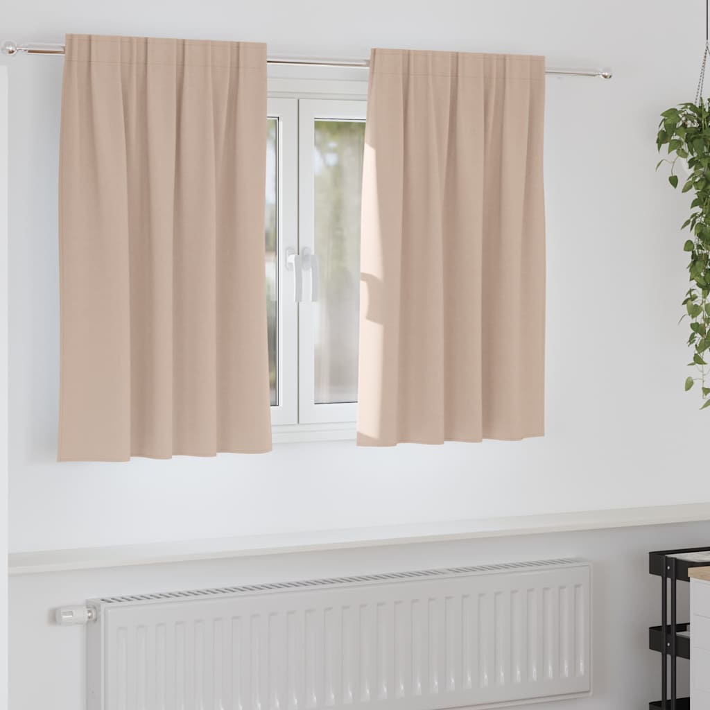 Verdunkelungs-Vorhänge Mit Ringen 2 Pcs 140 X Taupe