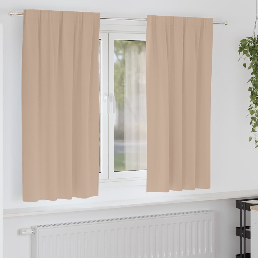 Verdunkelungs-Vorhänge Mit Ringen 2 Pcs 140 X Taupe