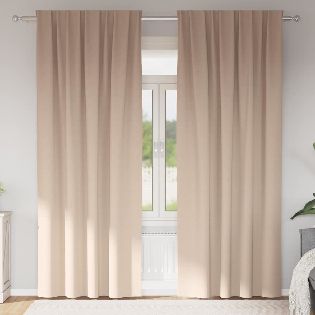 Verdunkelungs-Vorhänge Mit Ringen 2 Pcs 140 X Taupe