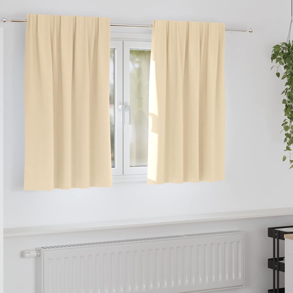 Verdunkelungs-Vorhänge Mit Ringen 2 Pcs 140 X Creme