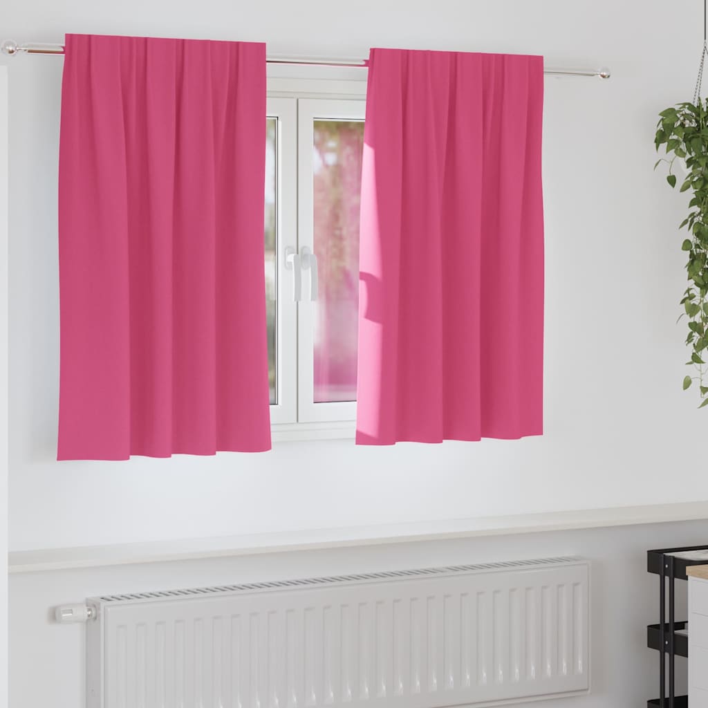 Verdunkelungs-Vorhänge Mit Ringen 2 Pcs Helles Pink Hellrosa