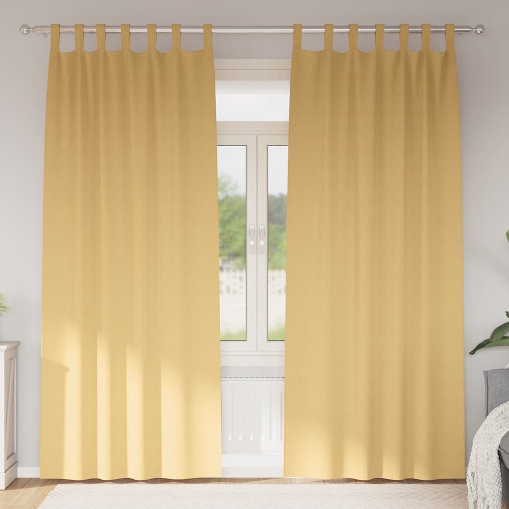 Verdunkelungs-Vorhänge Mit Ringen 2 Pcs 140 X Beige