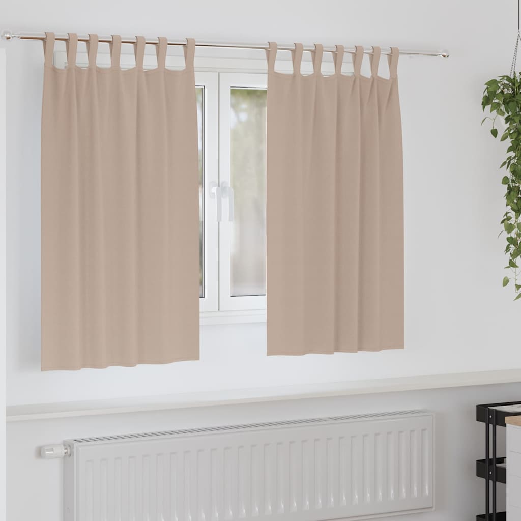 Verdunkelungs-Vorhänge Mit Ringen 2 Pcs 140 X Taupe