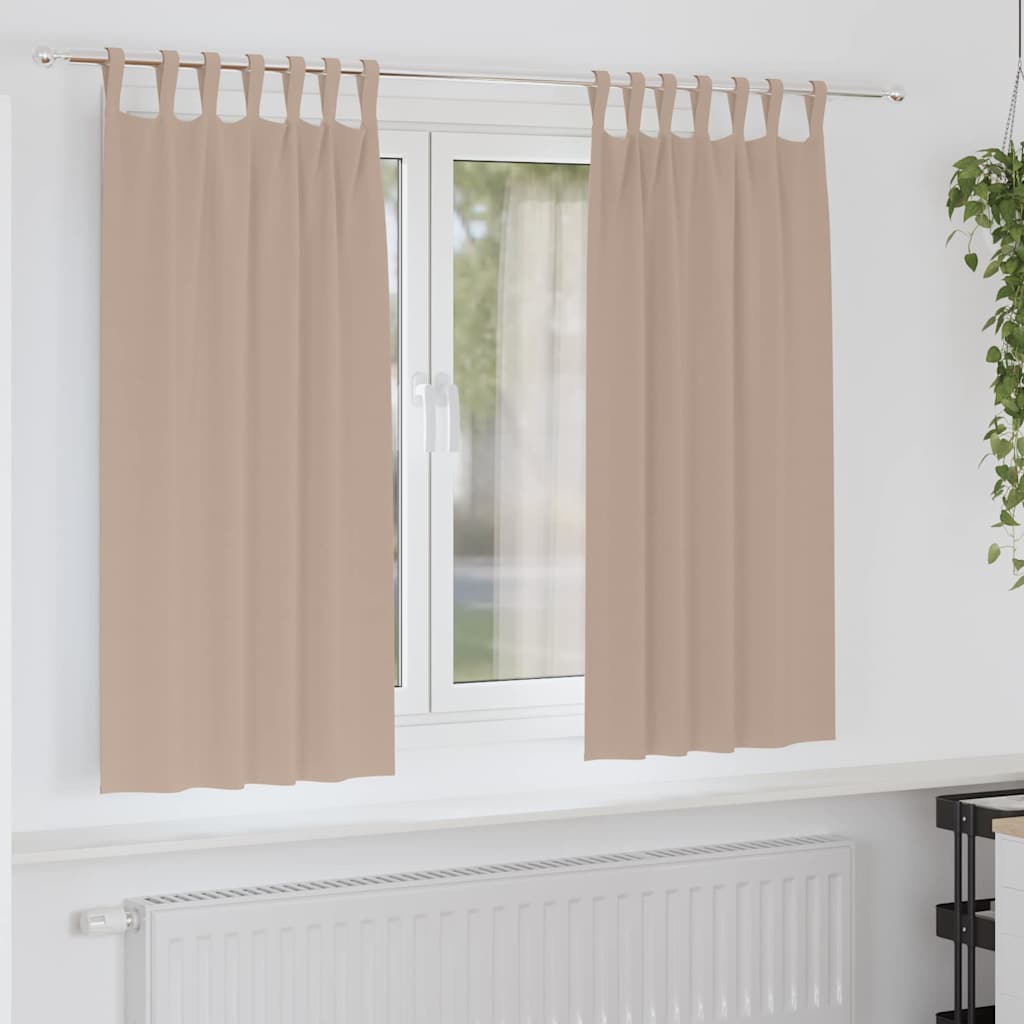 Verdunkelungs-Vorhänge Mit Ringen 2 Pcs 140 X Taupe