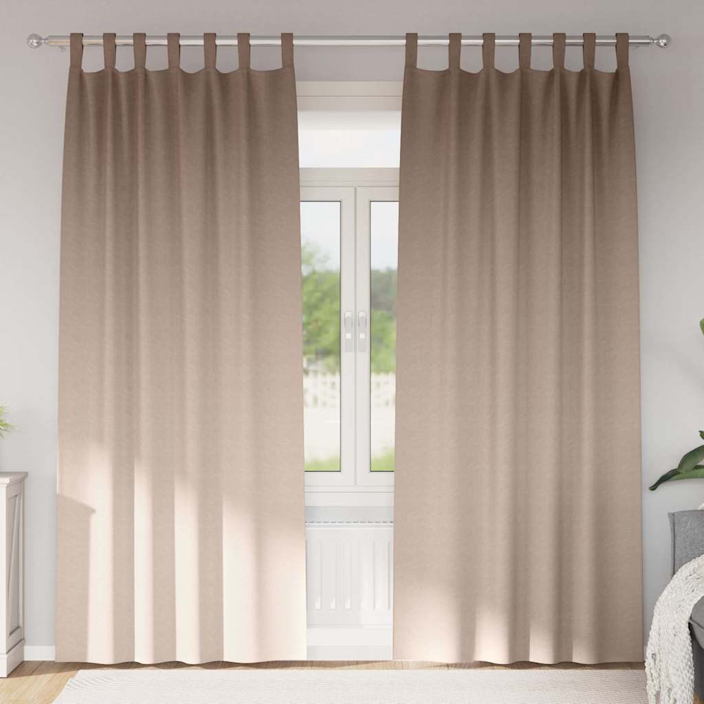 Verdunkelungs-Vorhänge Mit Ringen 2 Pcs 140 X Taupe