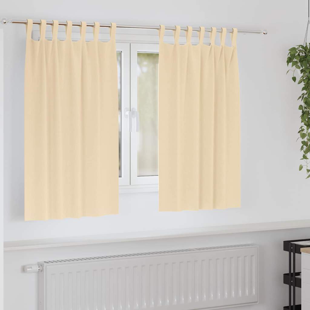 Verdunkelungs-Vorhänge Mit Ringen 2 Pcs 140 X Creme